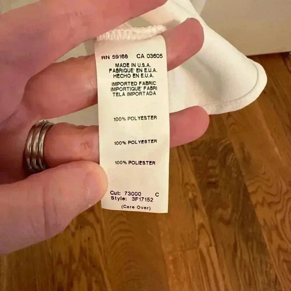 Fifteen Twenty White Button Up Shirt Blouse size XSmall - Picture 5 of 8